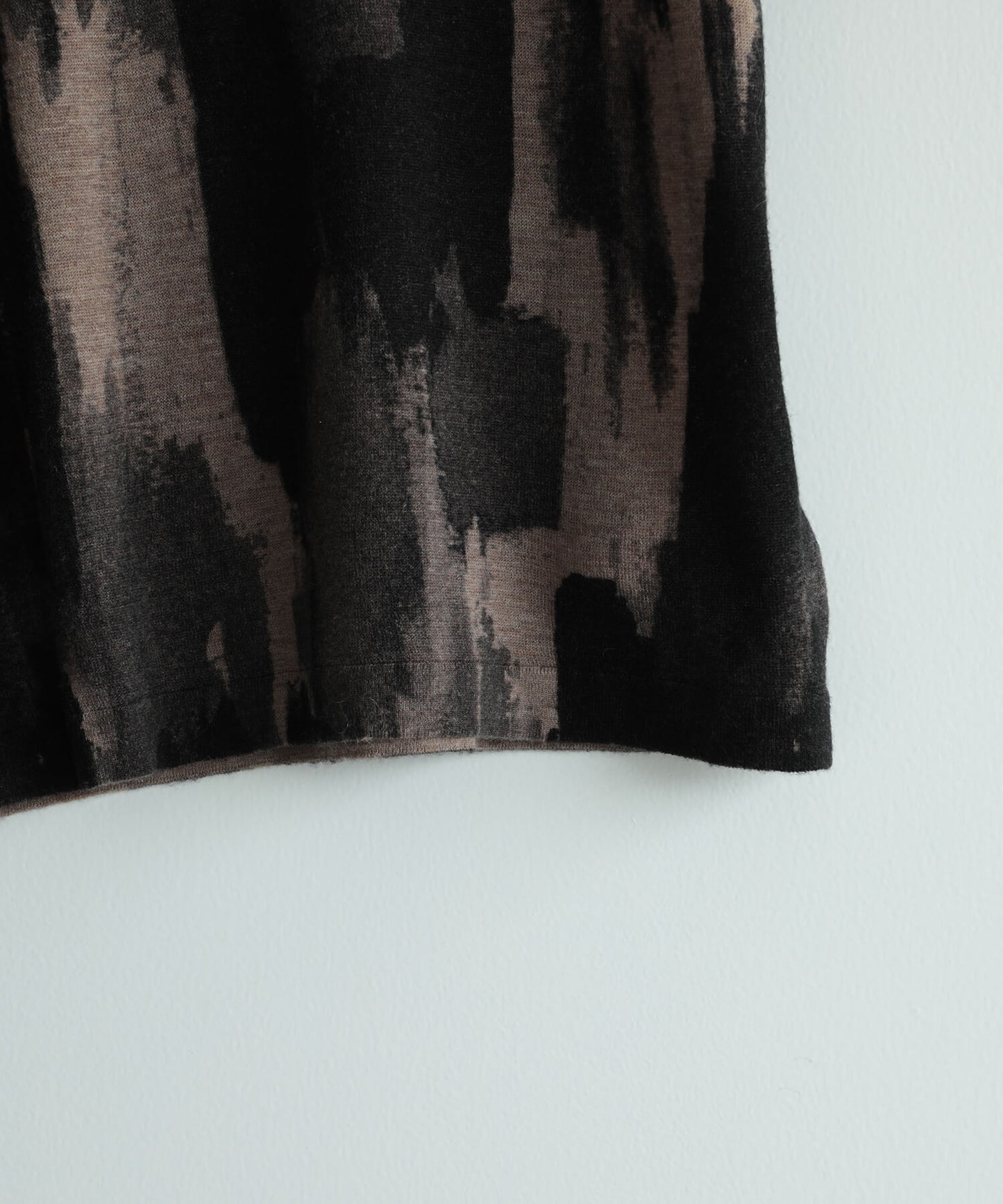 【DECADE CLASSIC】ウール100% 油絵 半袖ニットセーター