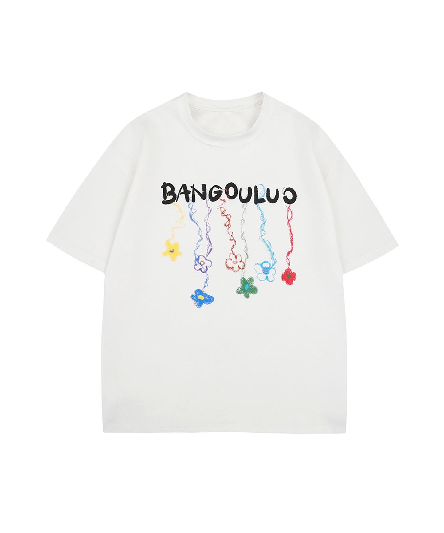カラフルフラワーチャームTシャツ
