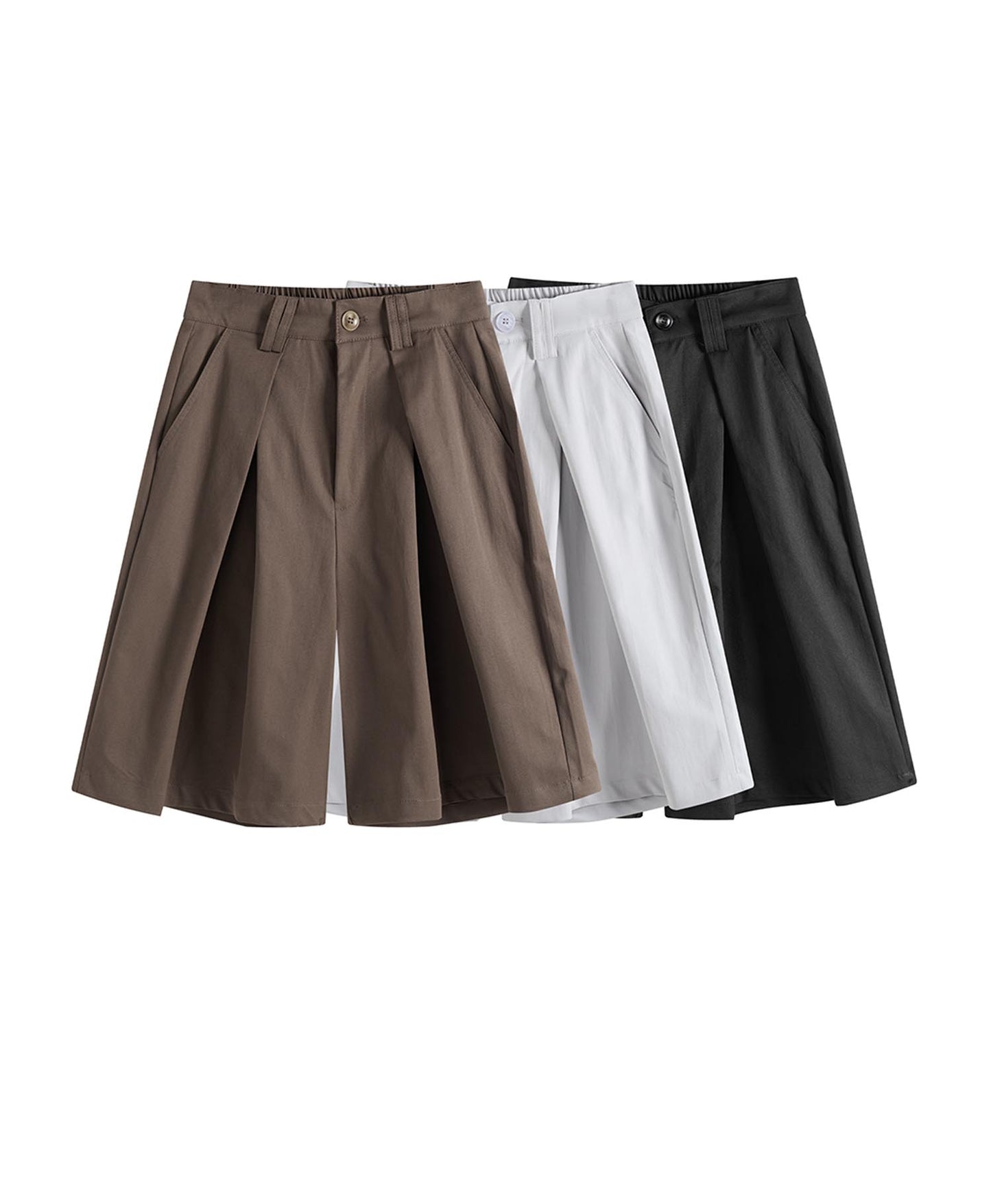 タックワイドハーフパンツ