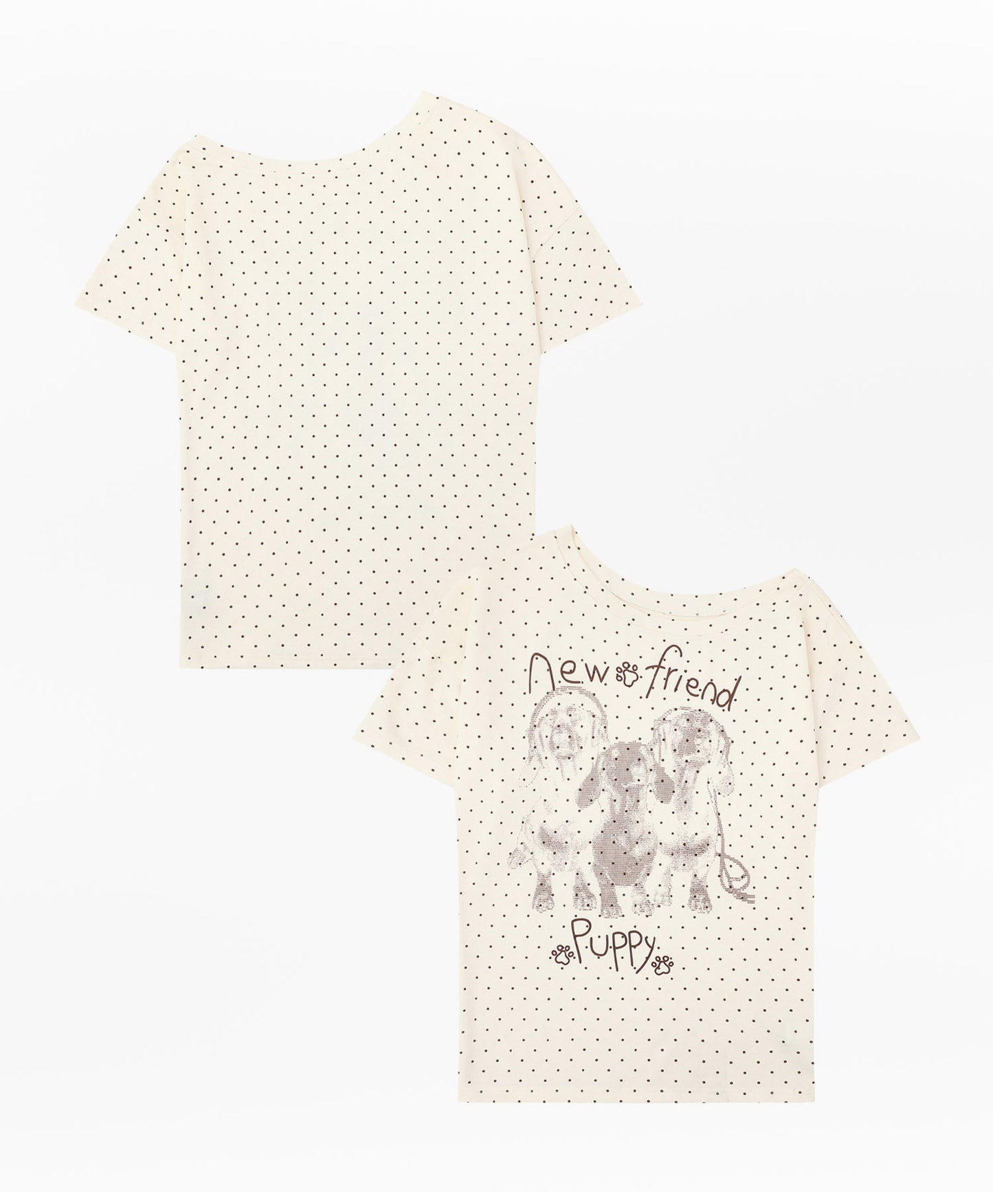 HOOK for girls ナロータイ付きワンショルダー半袖Tシャツ (SS)