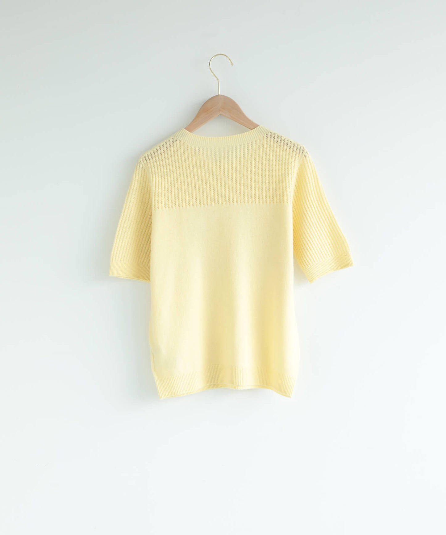 【DECADE CLASSIC】ウール100% 編み模様半袖トップス