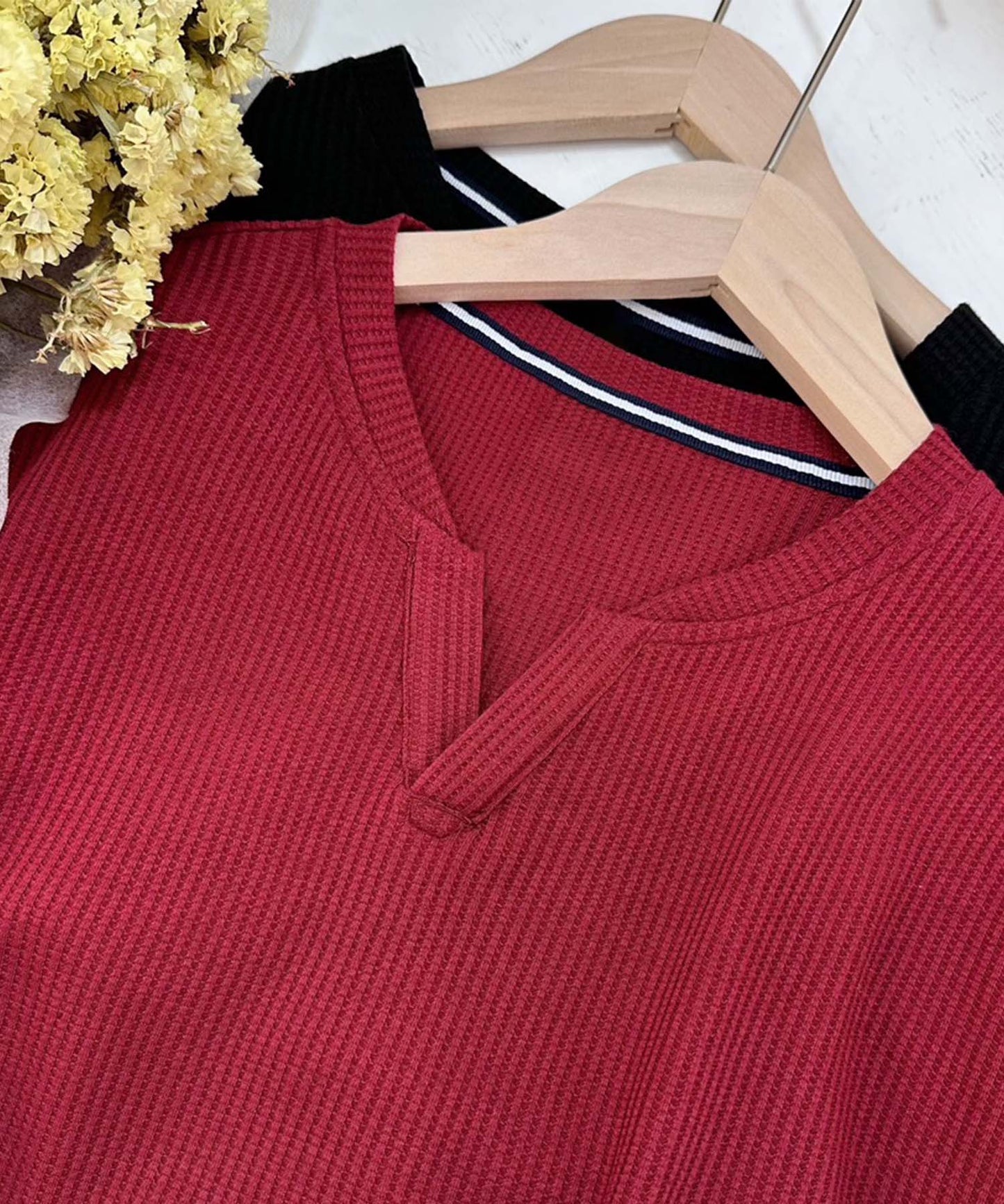 aimoha MEN リラックススリットネックT