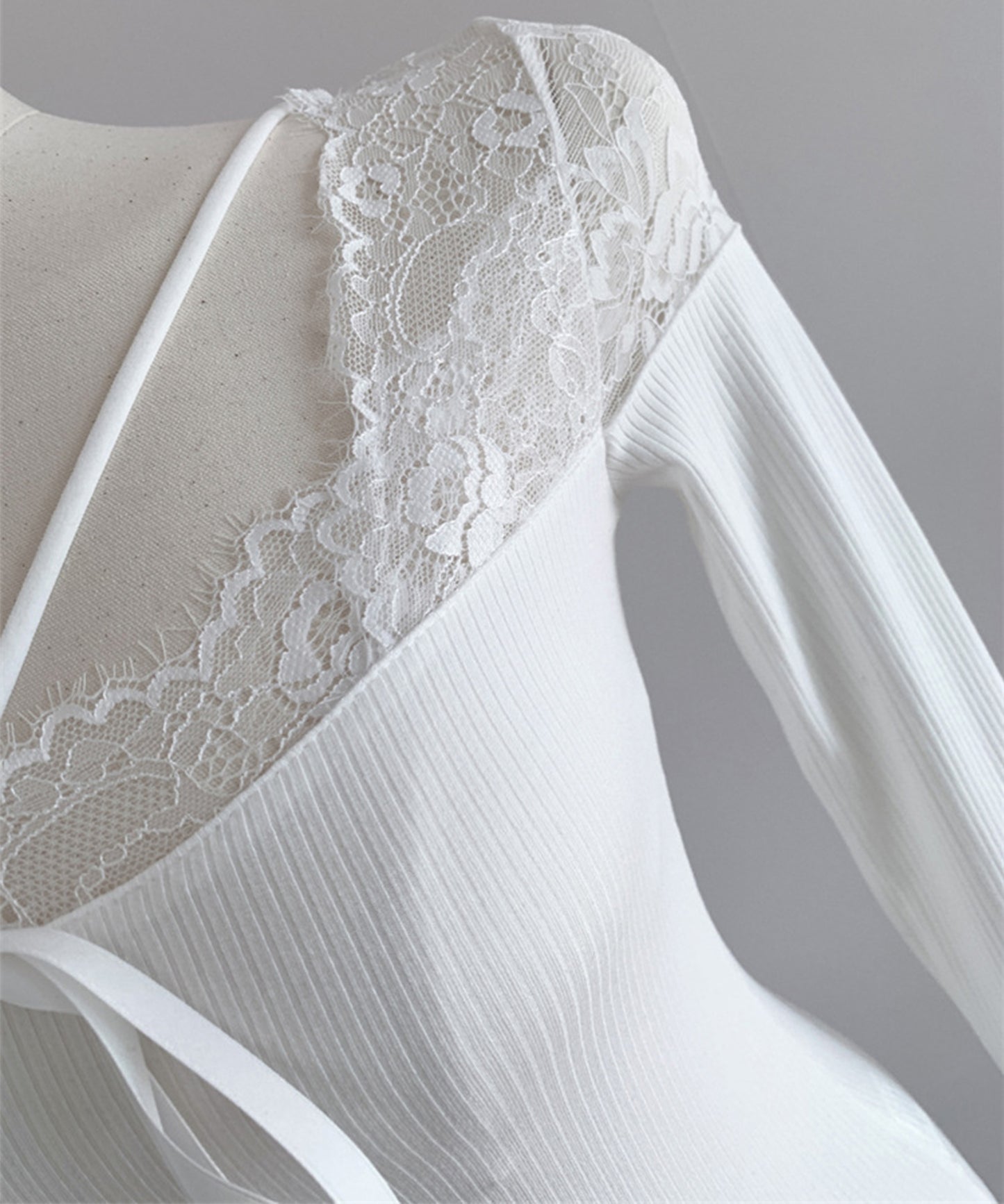 【Jasmine】レースドッキングスリムTシャツ