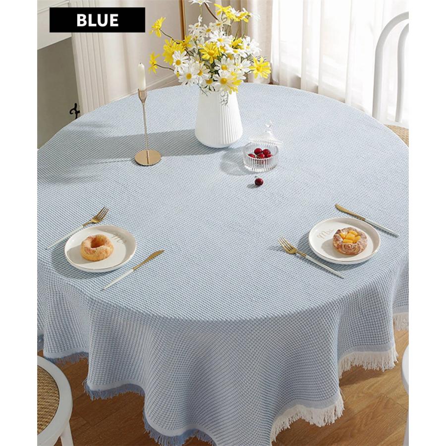 Waffle Fabric Fringe Tablecloth