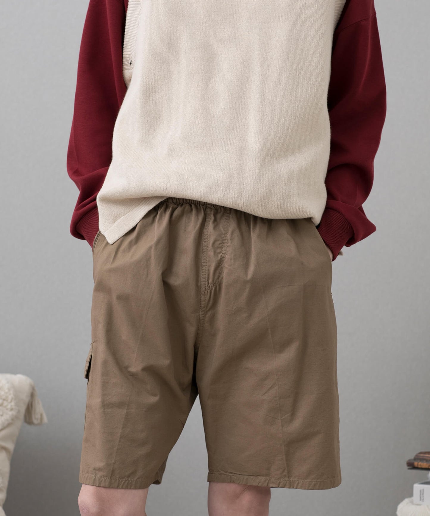 【aimoha MEN】BASIC CARGO SHORTS べシックカーゴショーツ
