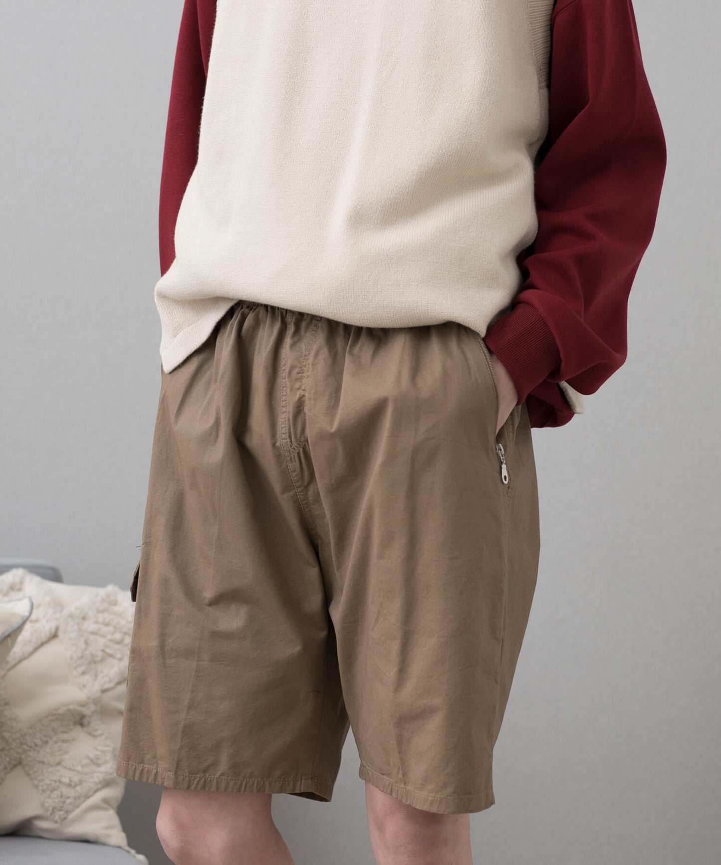 【aimoha MEN】BASIC CARGO SHORTS べシックカーゴショーツ