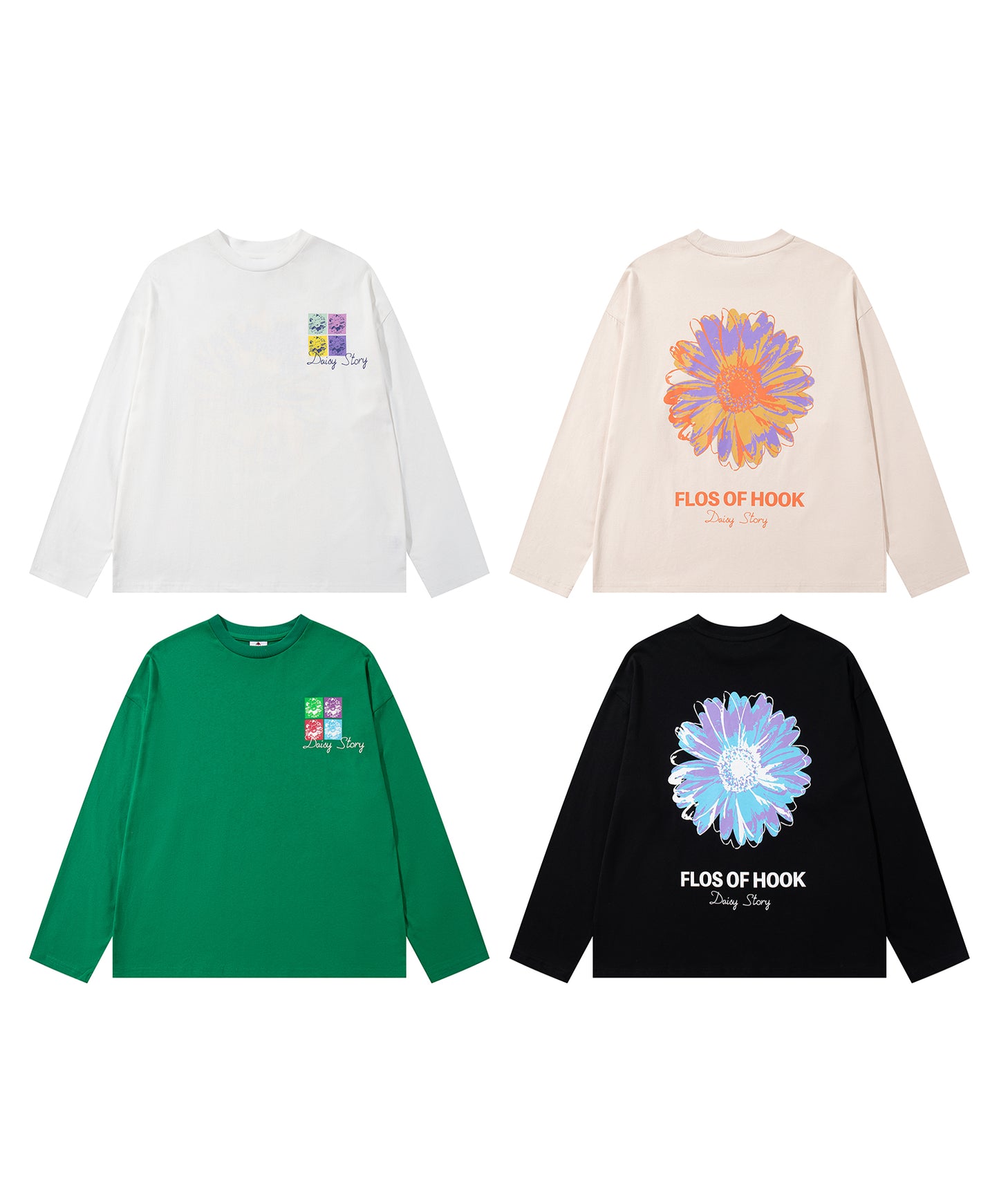 HOOK -original- ポップマーガレットバックプリントロンTEE