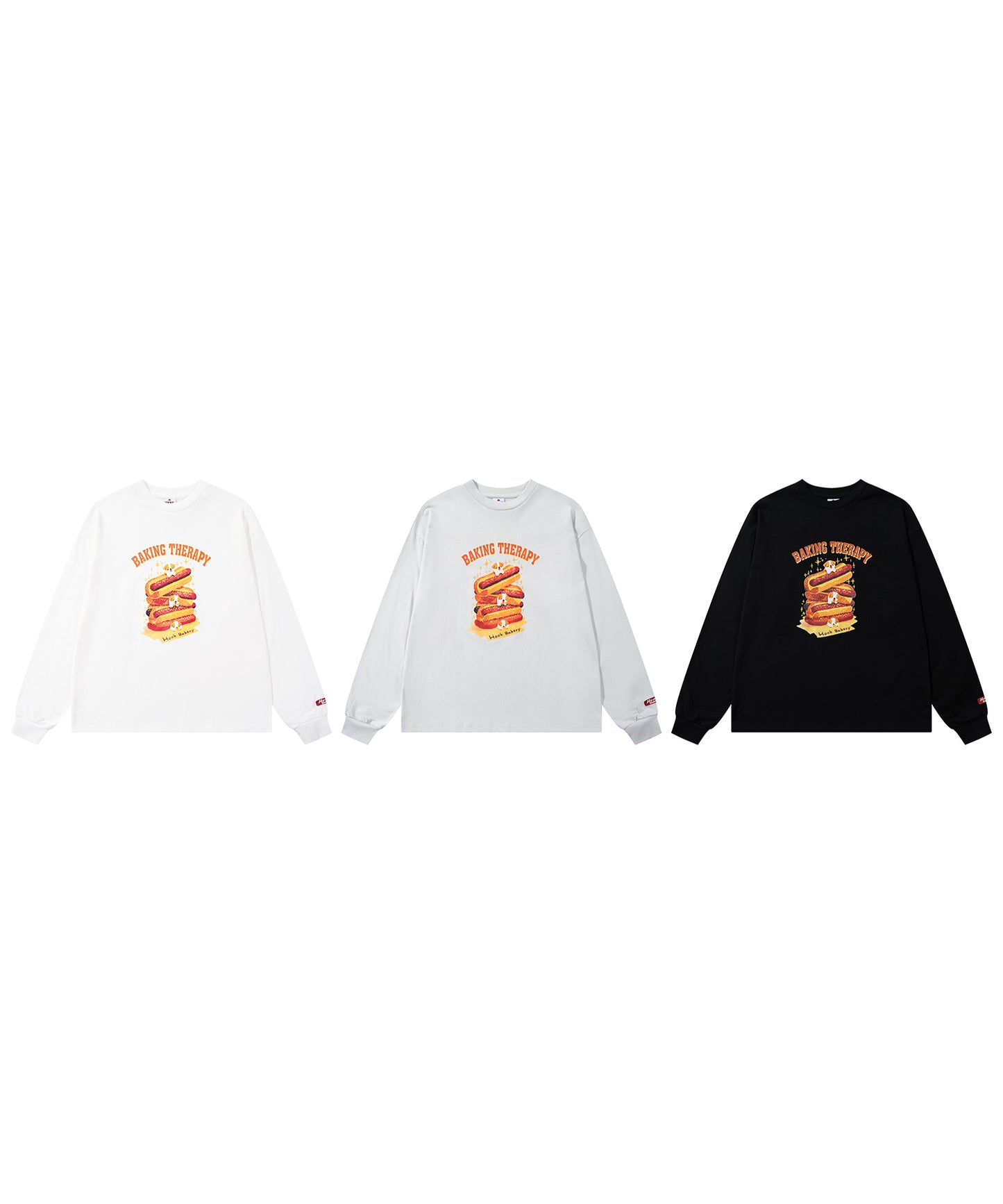 HOOK -original- 「HOOK BAKERY」シリーズ ヴィンテージ風犬プリントロンTEE