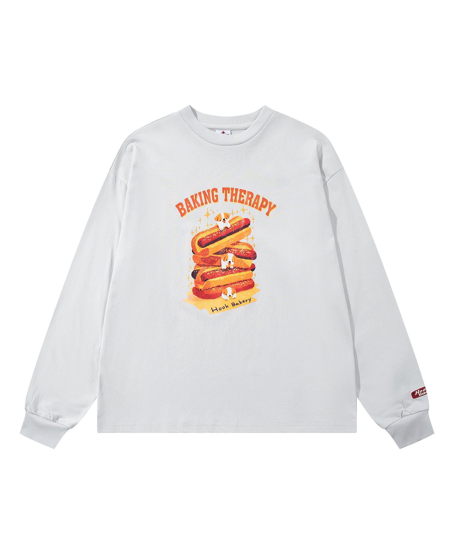 HOOK -original- 「HOOK BAKERY」シリーズ ヴィンテージ風犬プリントロンTEE