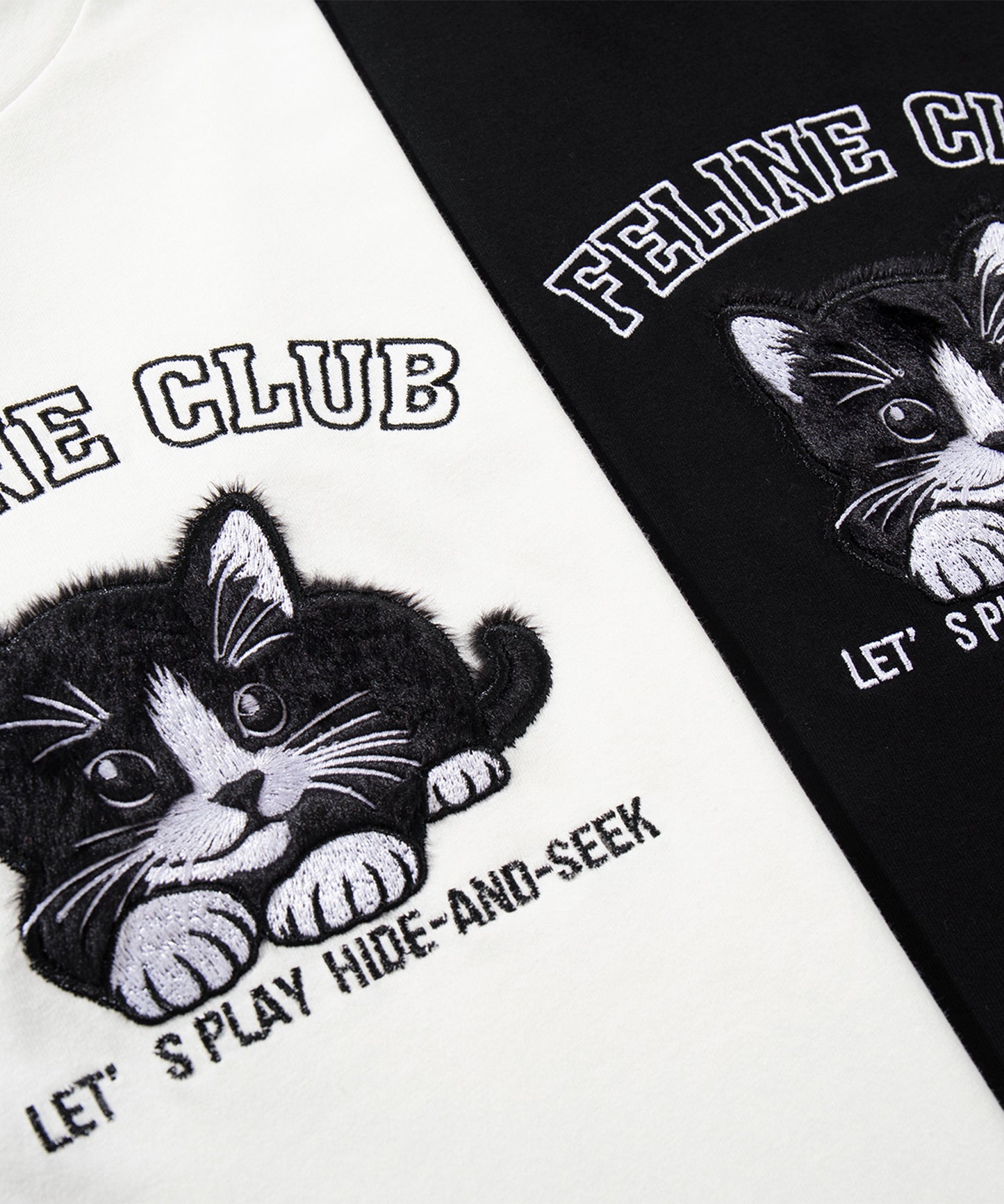 HOOK -original- ふわふわ猫刺繍ロンTEE