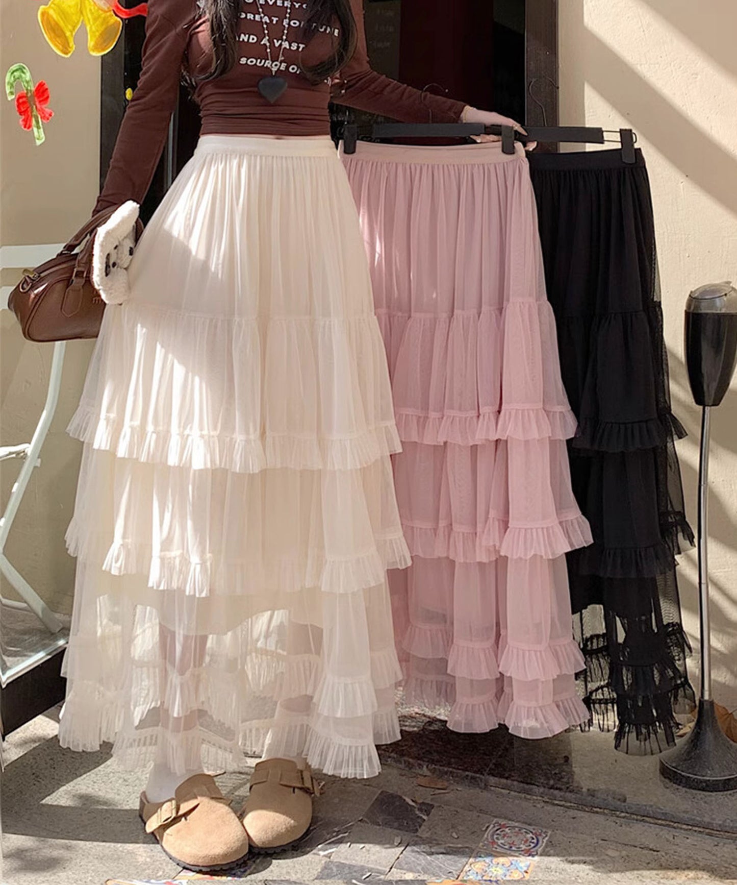 Romantic Tiered Long Skirt