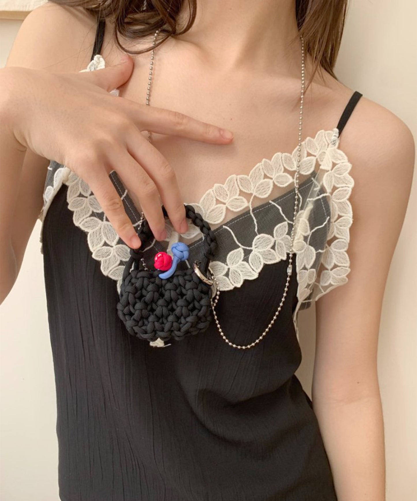 ミニかぎ編みハンドバッグ