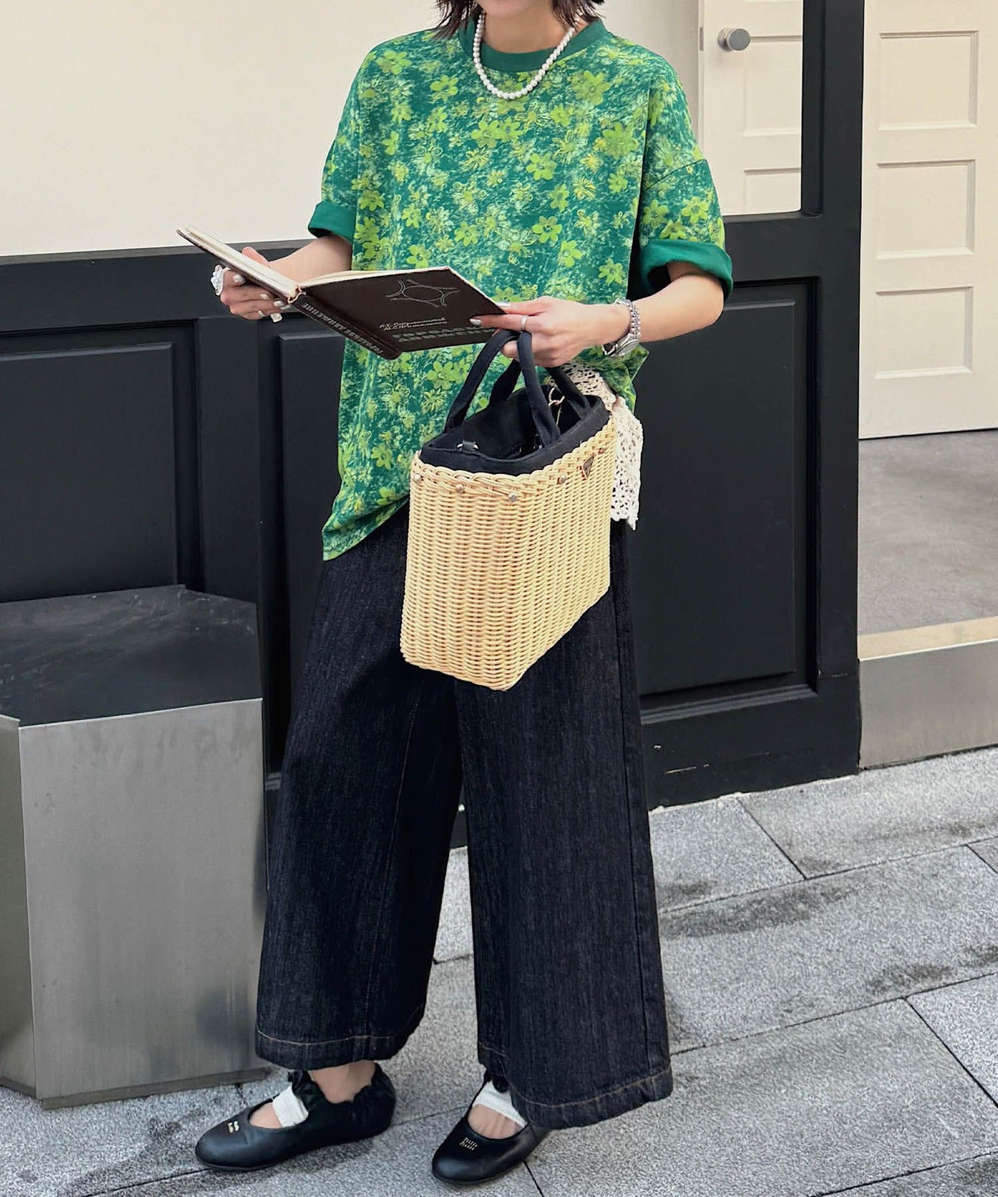 【HOOK】for girls デュアルムードプリントTシャツ