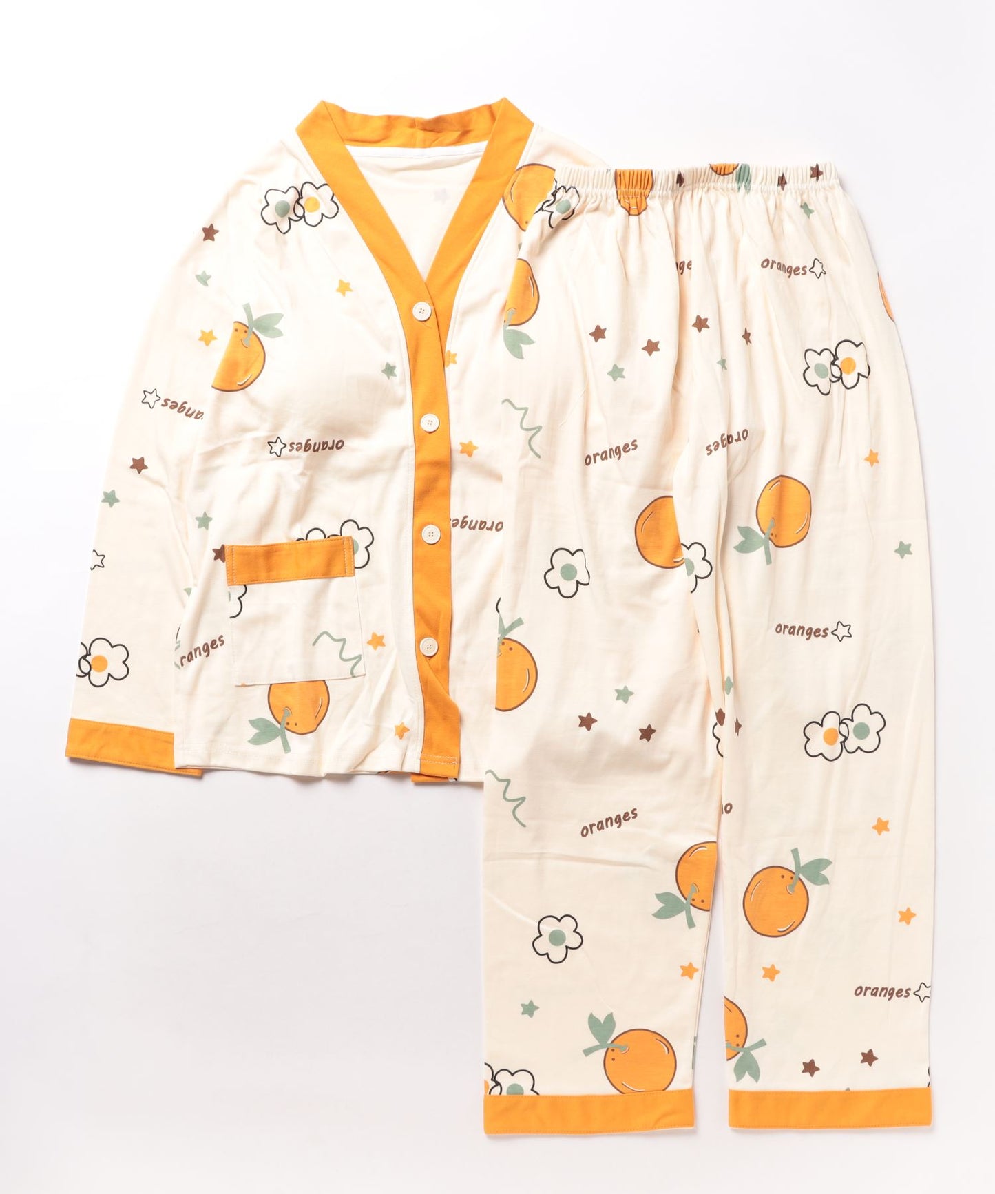 2点セット ブラ付きシャツ&ロングパンツ ルームウェア