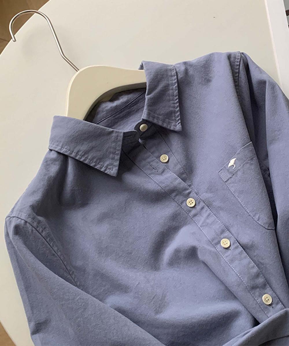 ポケット付きオーバーカラーシャツ