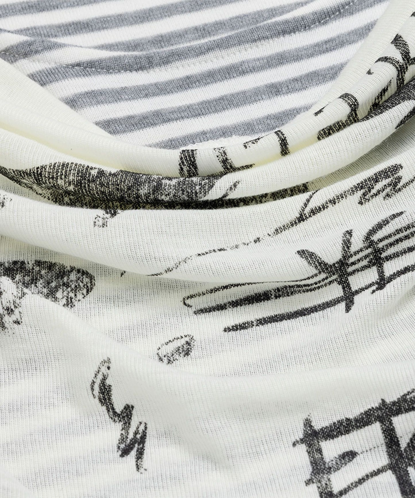 レイヤード風グラフィックロングTシャツ