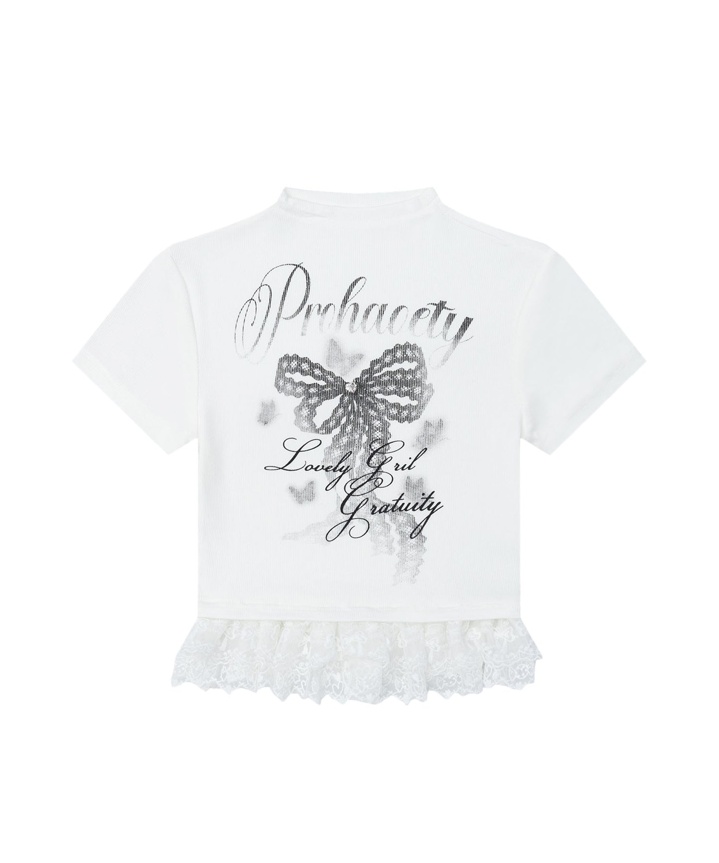 レースリボンショートTシャツ