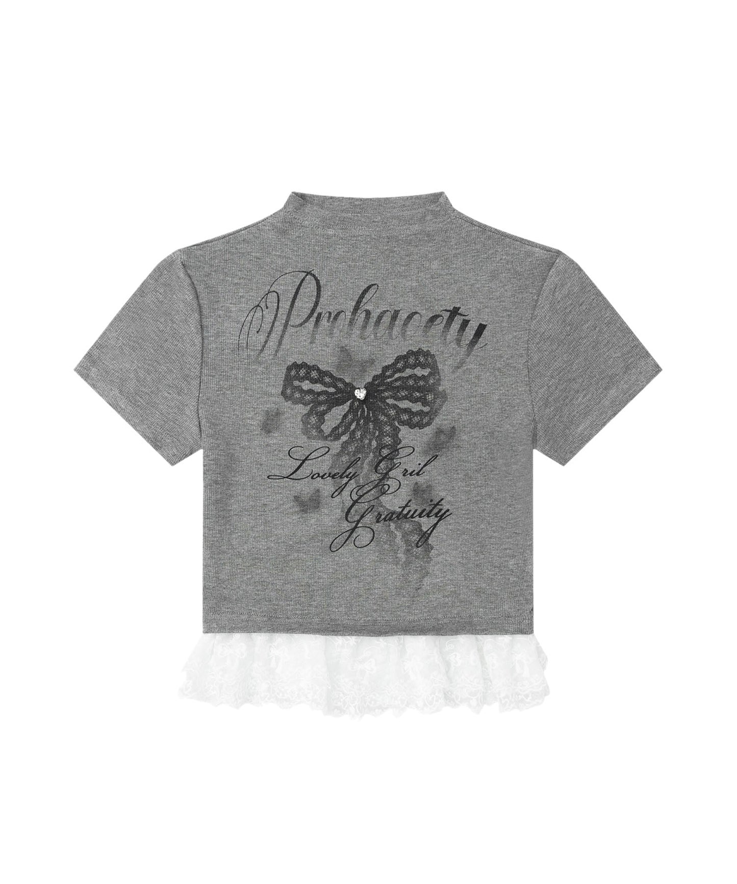 レースリボンショートTシャツ