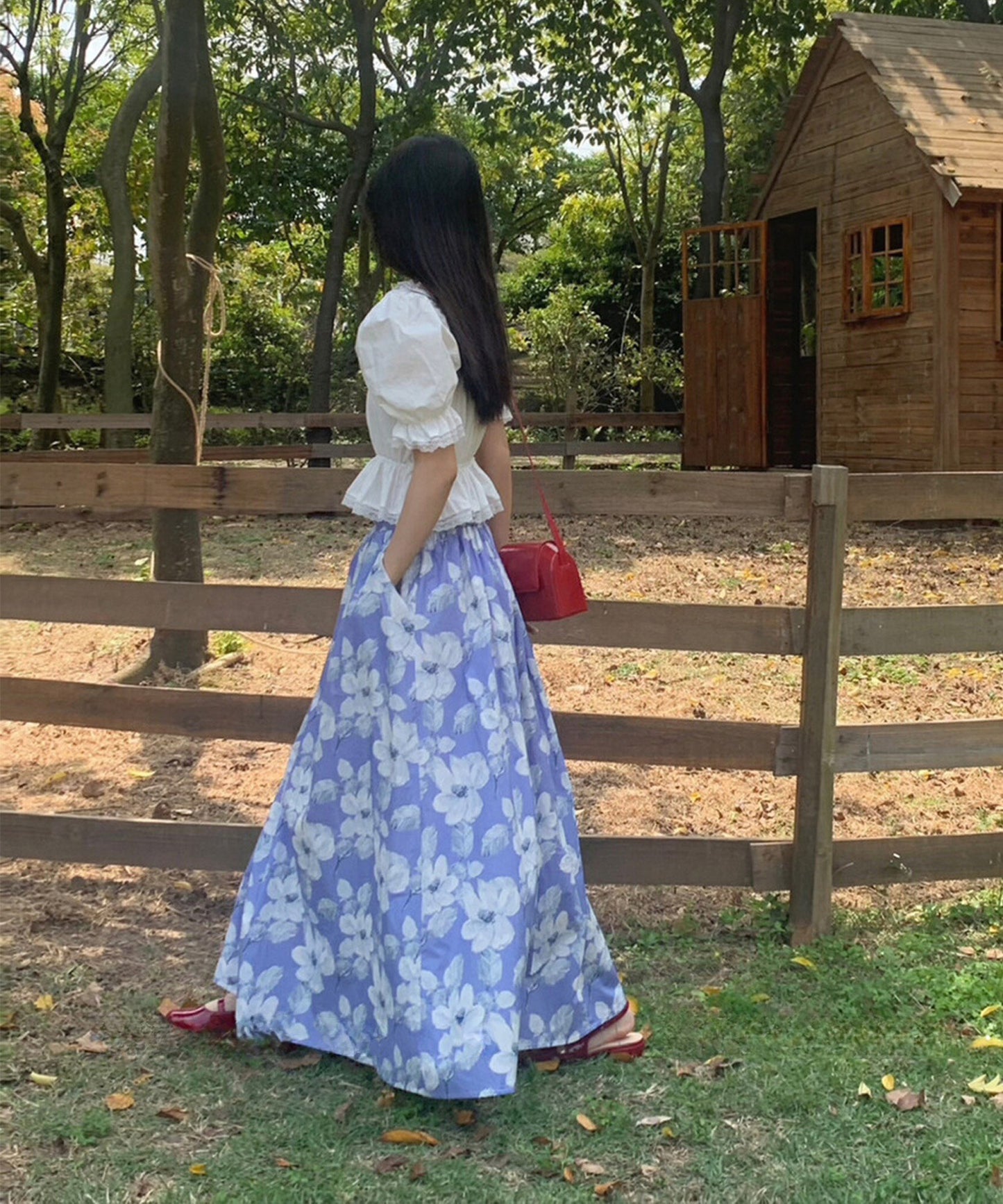 【Jasmine】スクエアネックレースブラウス