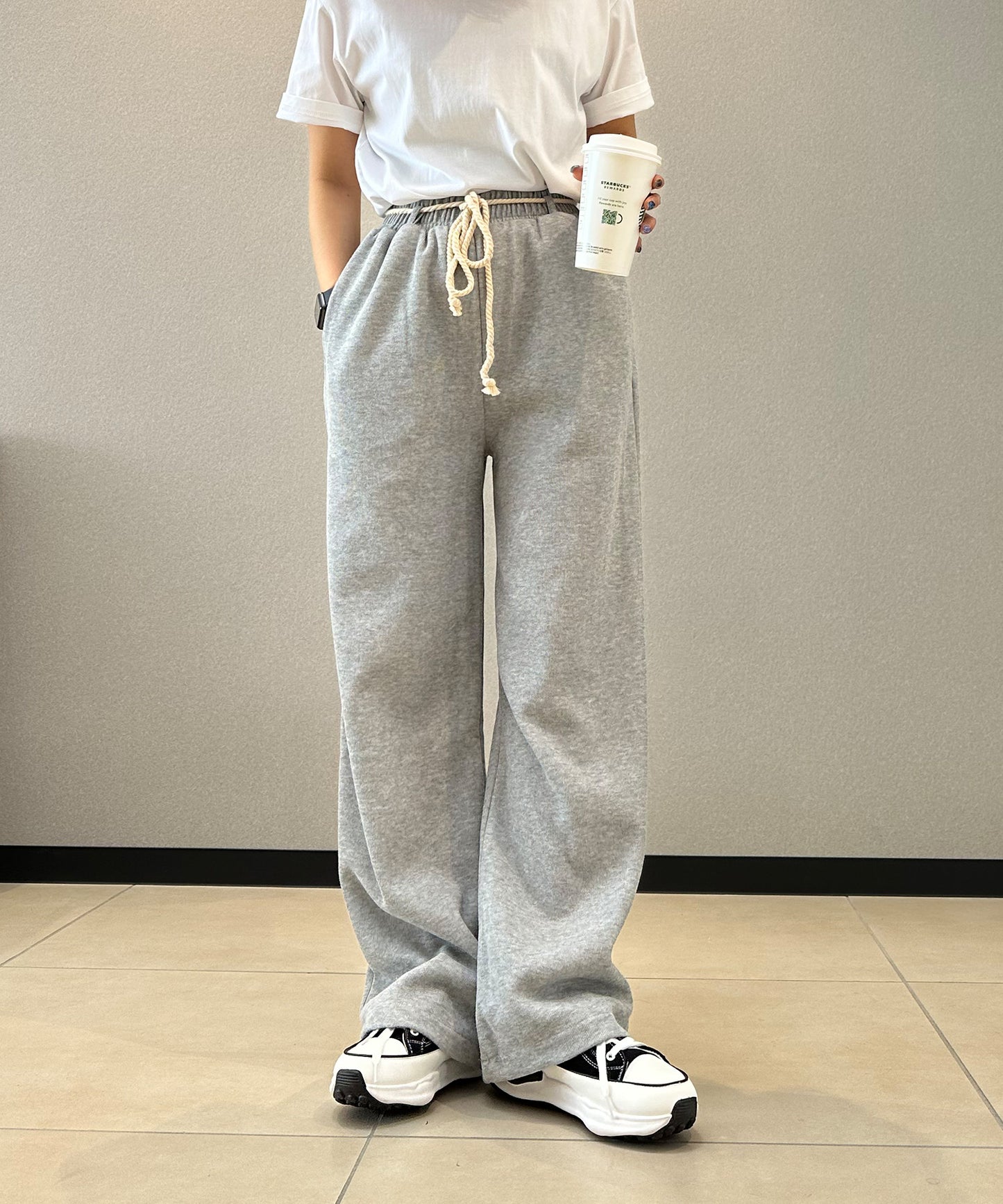 スウェットワイドパンツ