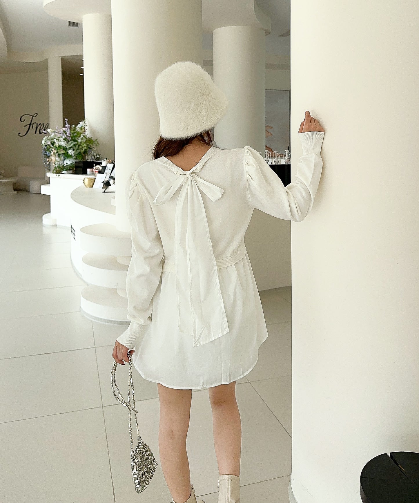 【Jasmine】シャーリングパールトップス