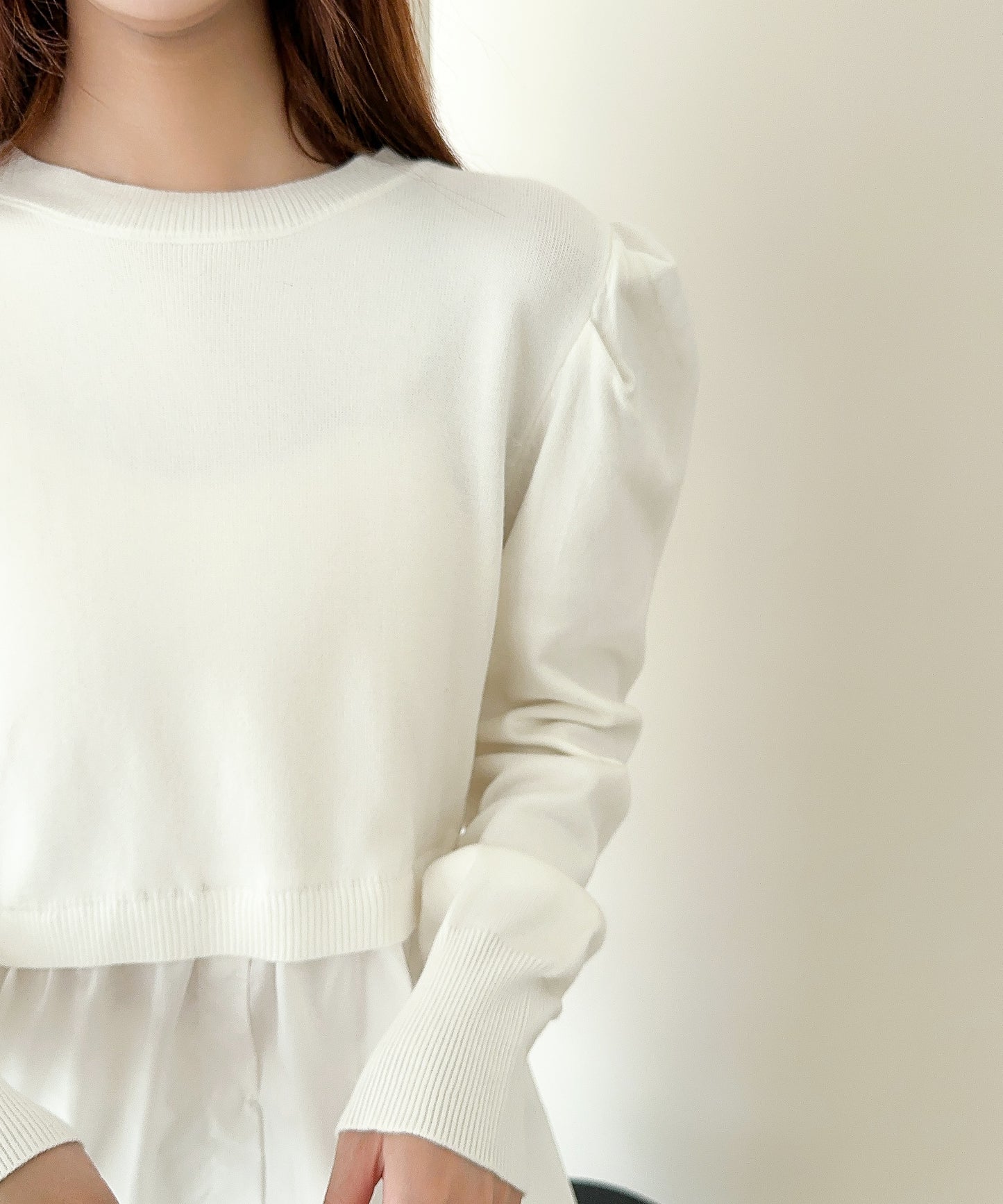 【Jasmine】シャーリングパールトップス