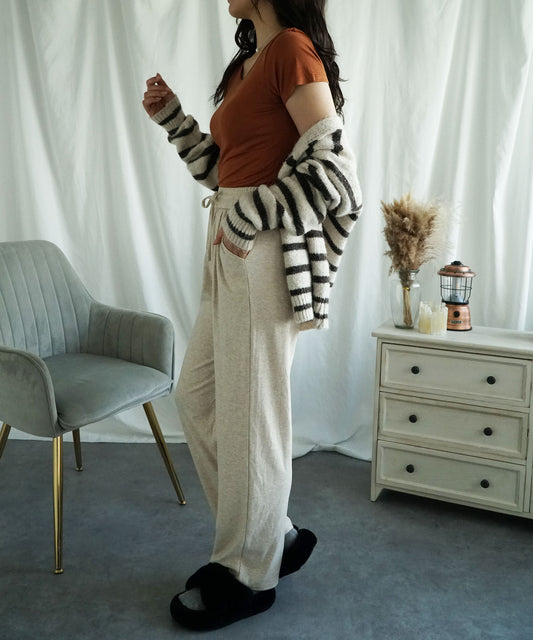 【Aimoha】リラックスワイドパンツ