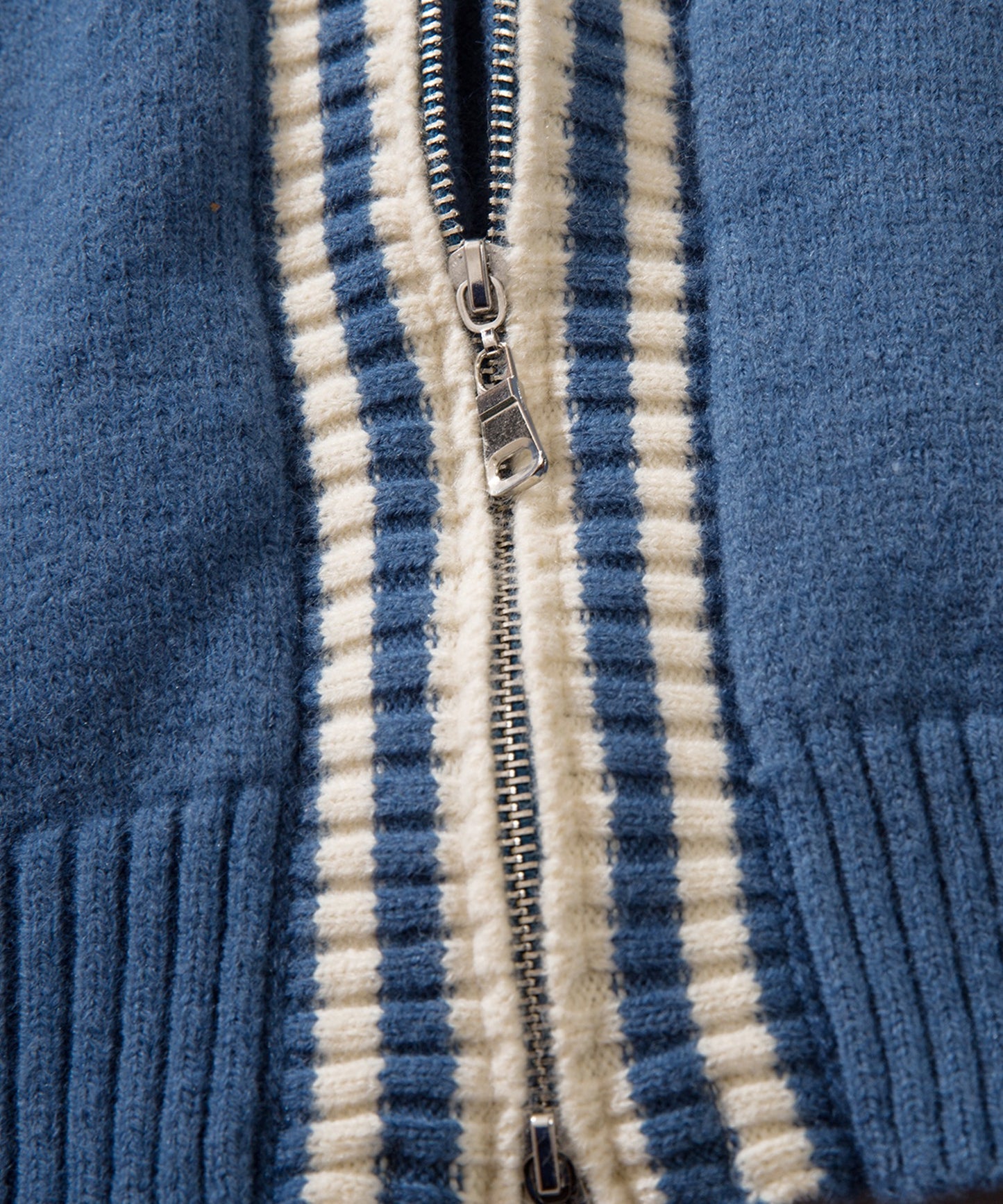HOOK -original-/ワッペン刺繍レーシング風ダブルジップカーディガン