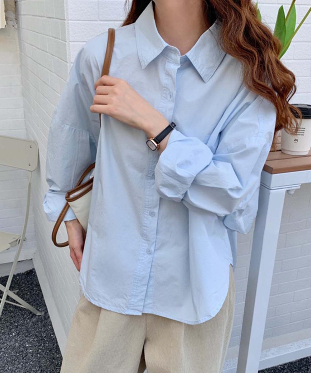 コットンボタンアップシャツ