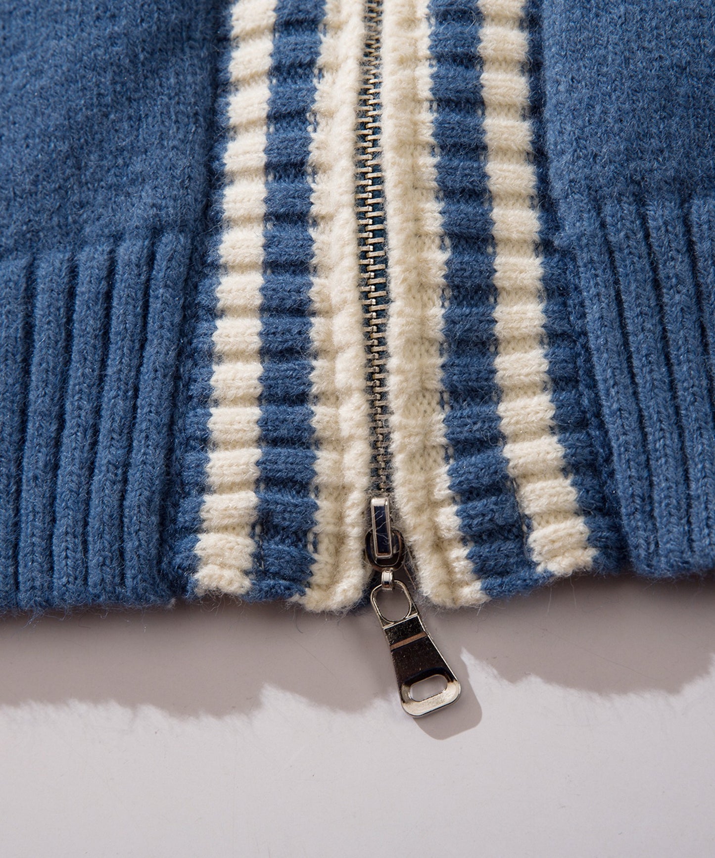 HOOK -original-/ワッペン刺繍レーシング風ダブルジップカーディガン