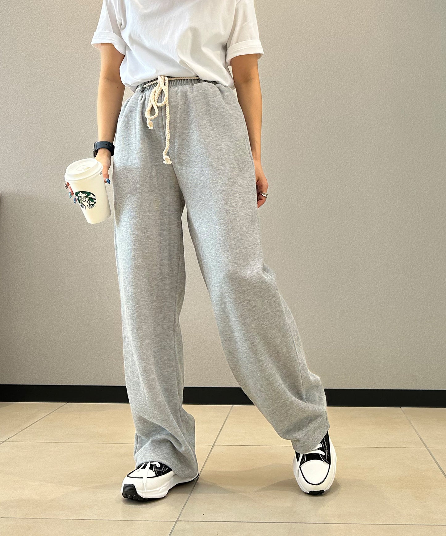 スウェットワイドパンツ