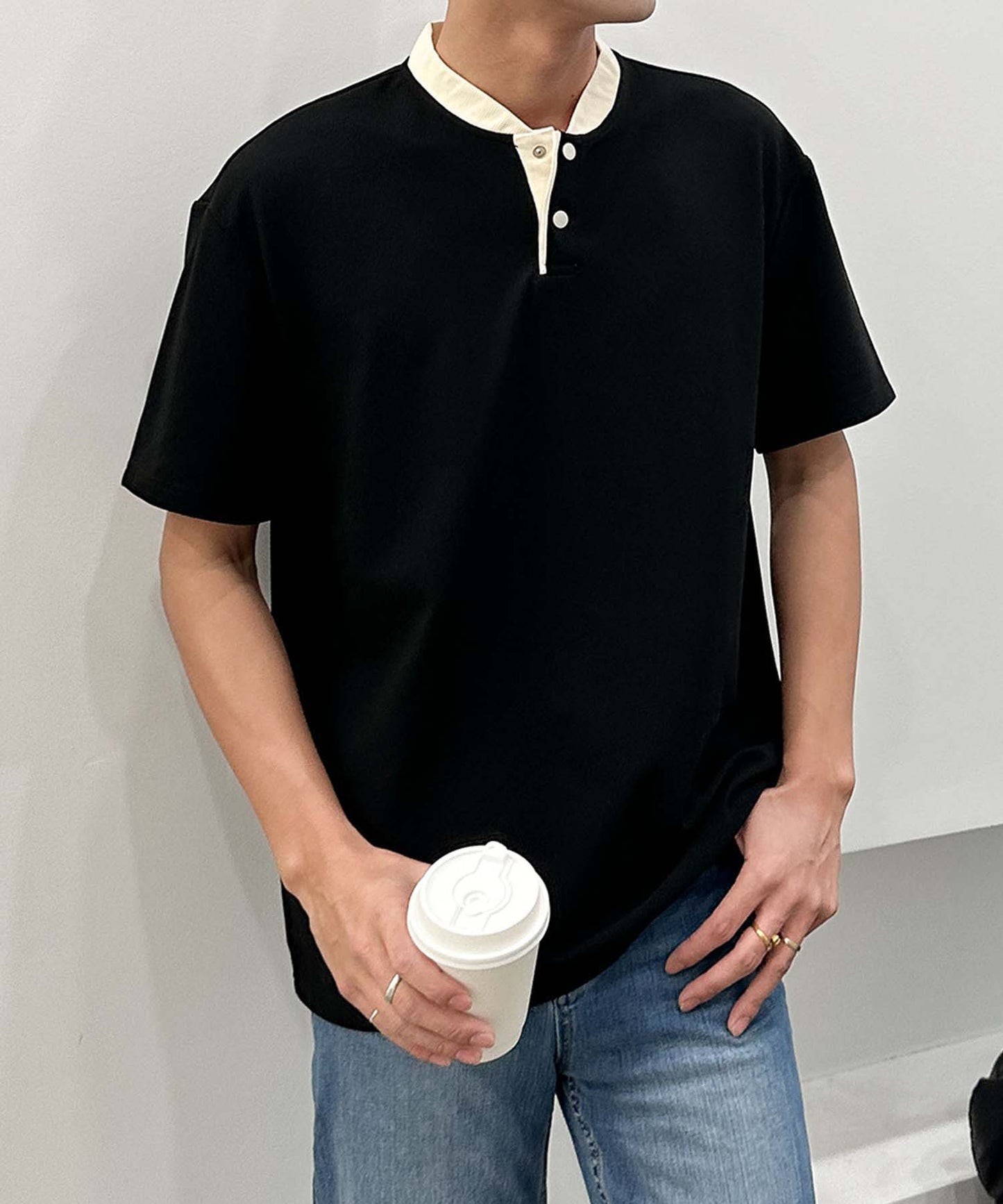 aimoha men ナチュラルトーンポロトップス