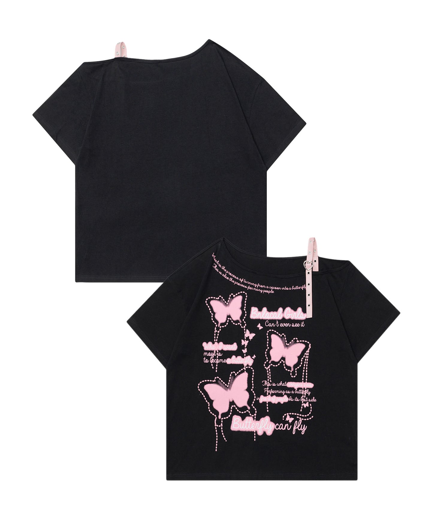 【HOOK】for girls バタフライリボンTシャツ