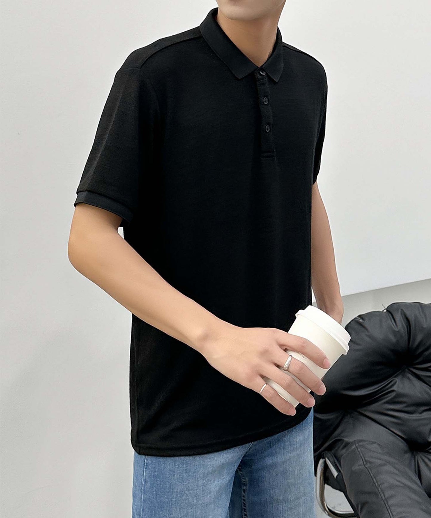 aimoha men ソフトタッチデイリーポロシャツ