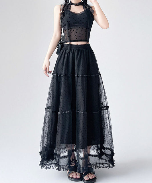 ドットチュールレーススカート