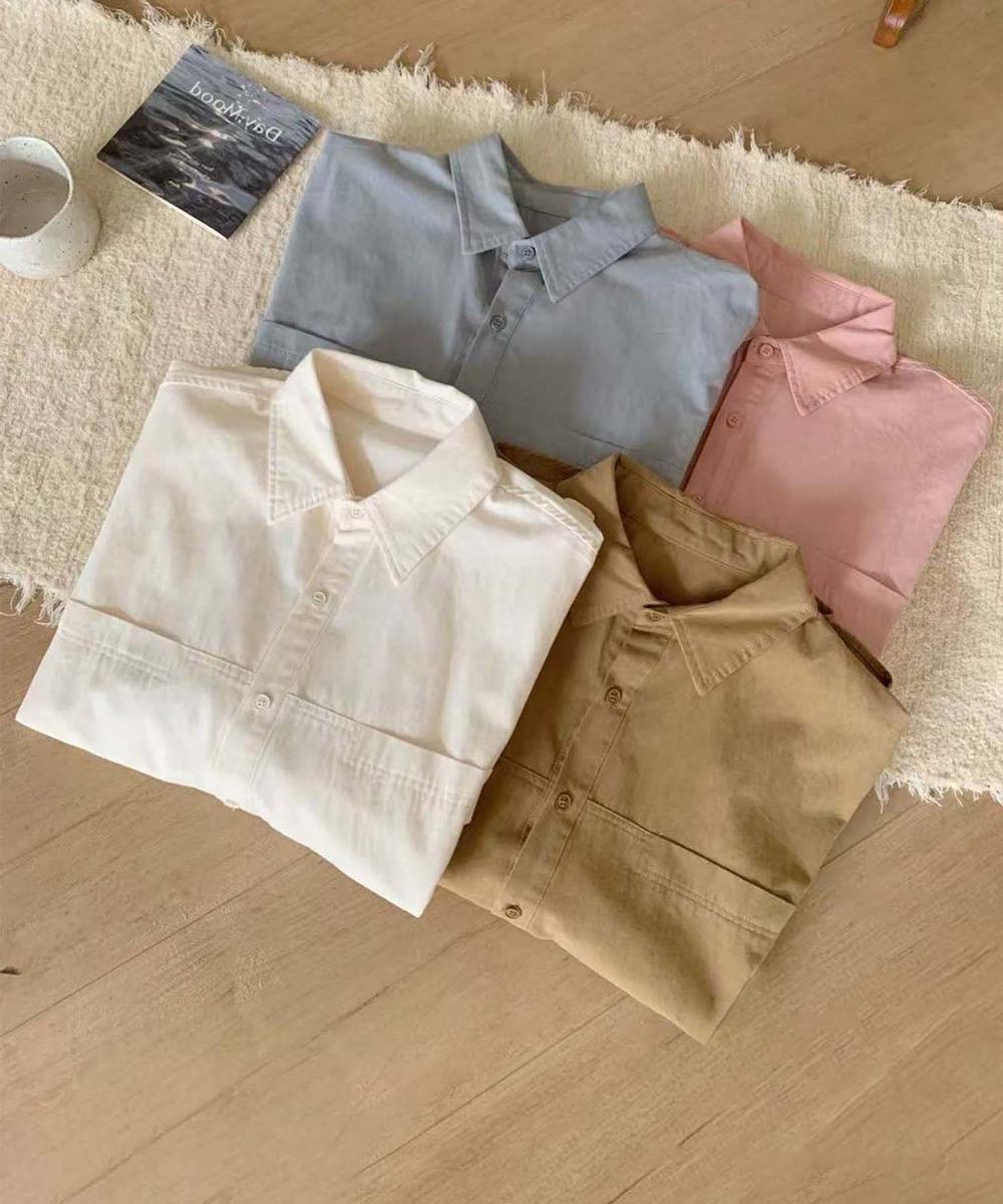 オーバーサイズカラーシャツ