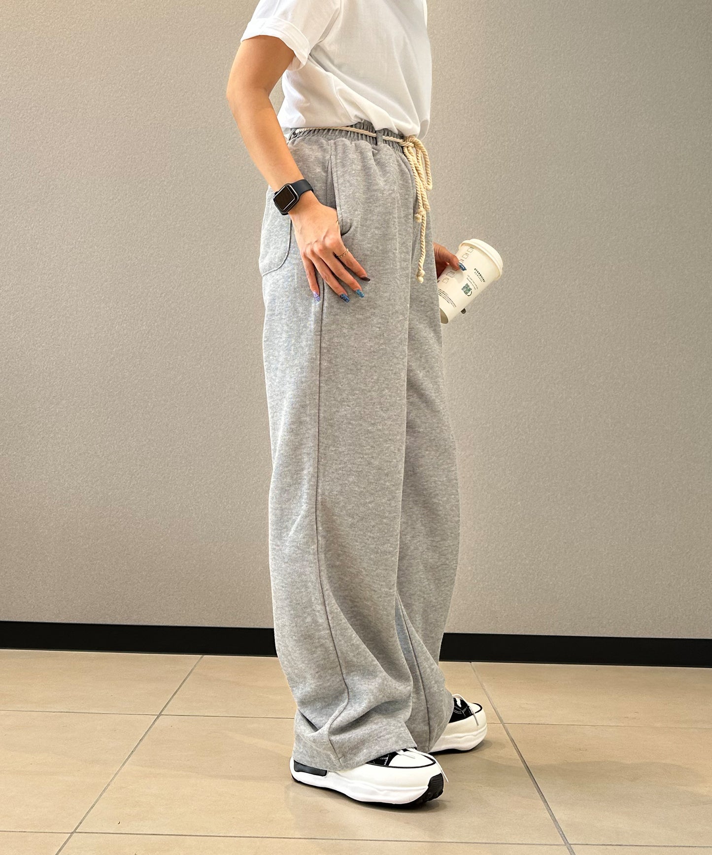 スウェットワイドパンツ