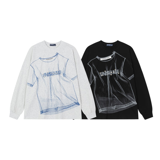 HOOK -select-パール使いプリントデザインロンTEE