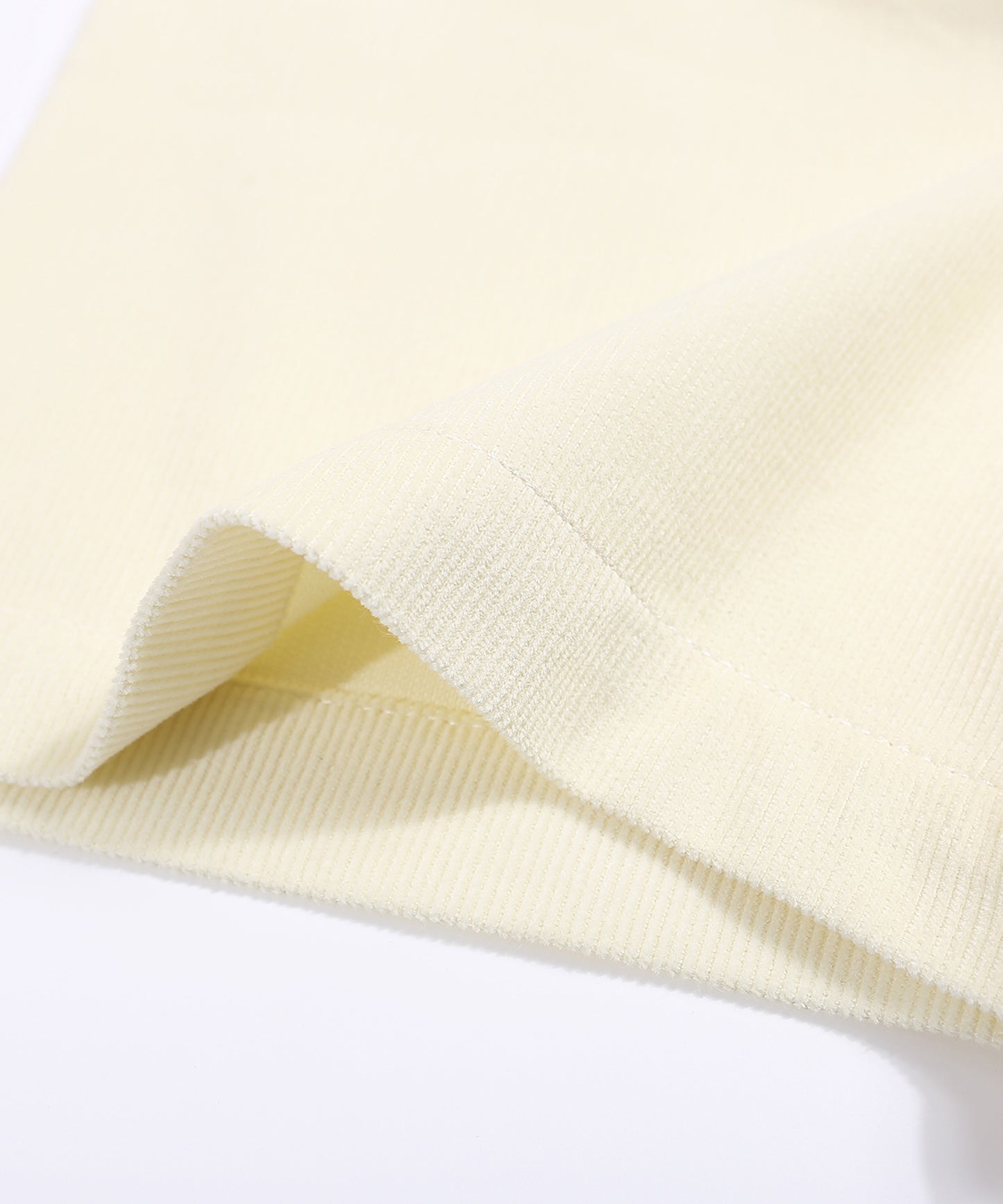 【HOOK -select- 】レトロ調人物刺繍夏コーデュロイ半袖シャツ