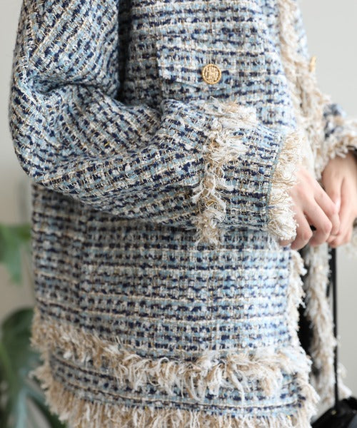 【Jasmine】オーバーサイズの抜け感がオシャレツイードジャケット