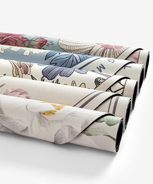 Floral alphabet bath mat