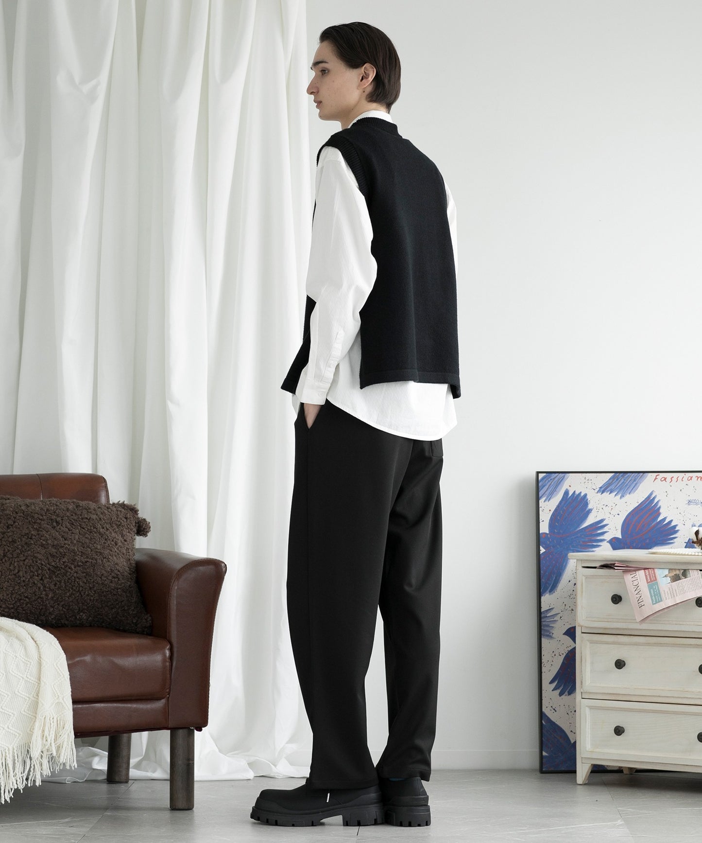 【aimoha Men's】クルーネックベスト