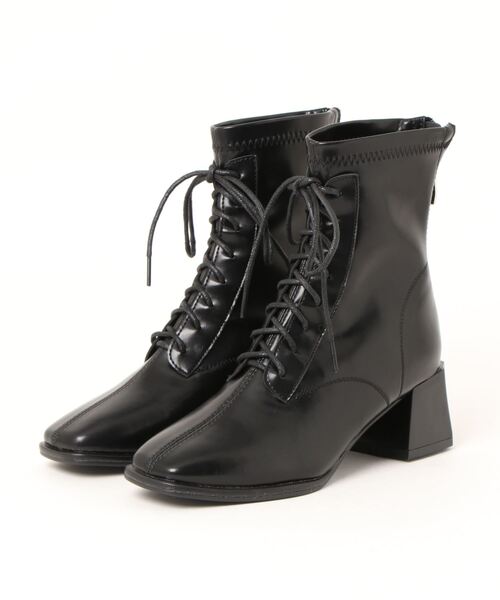 ローヒール ショートブーツ