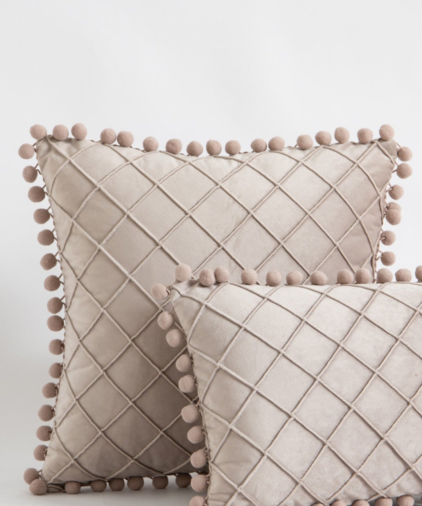 velvet fringe elegant cushion cover