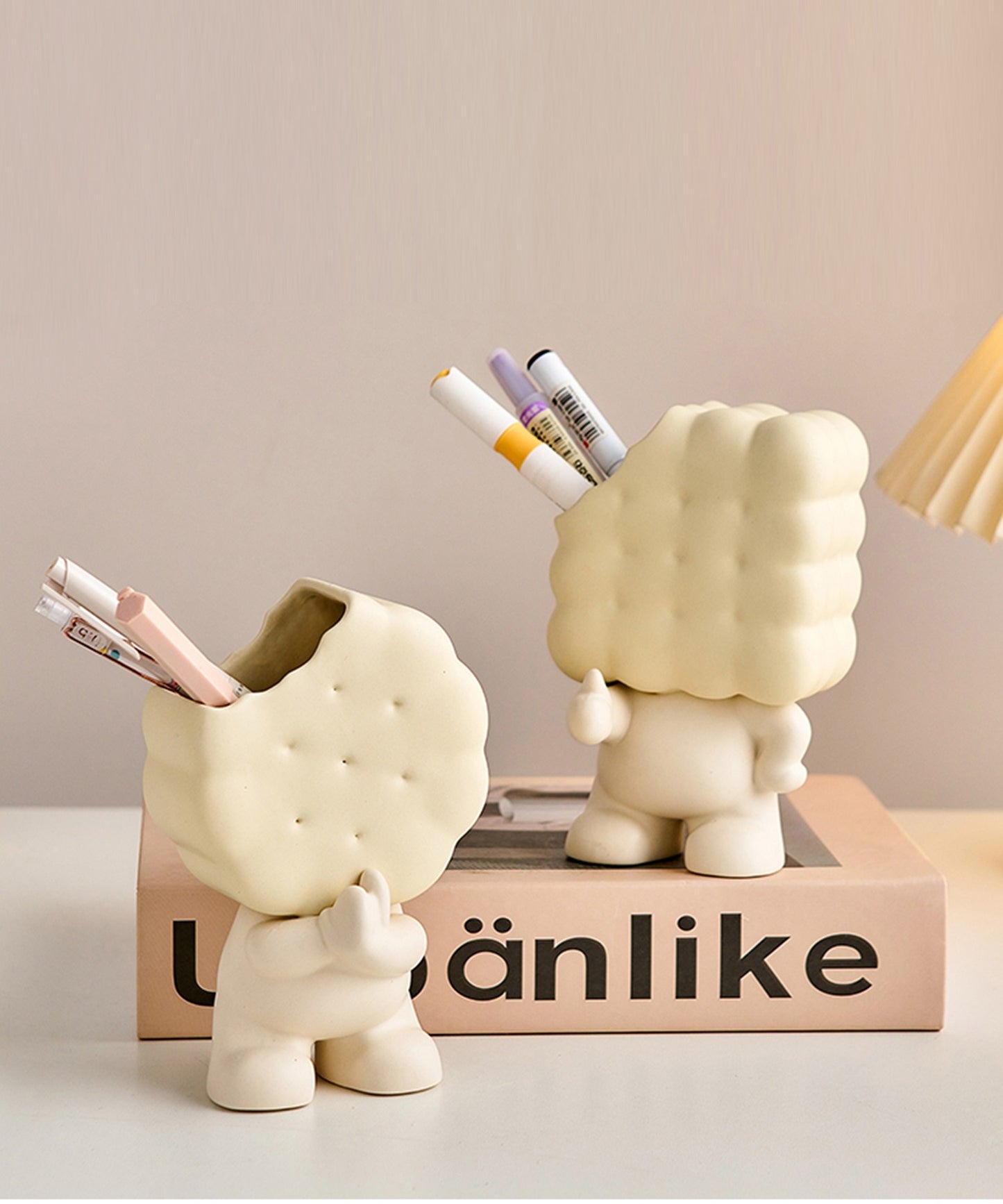 クッキー形 セラミック メイクブラシ・ペン立て