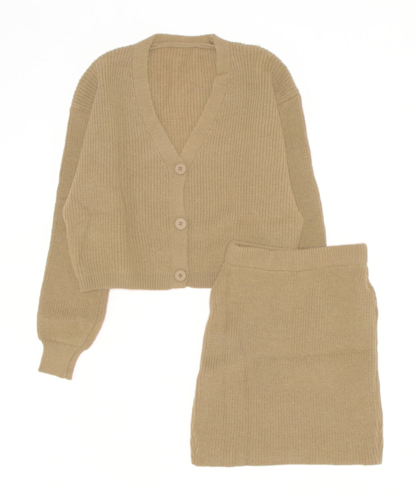 【Jasmine】Vネック ニット セットアップ