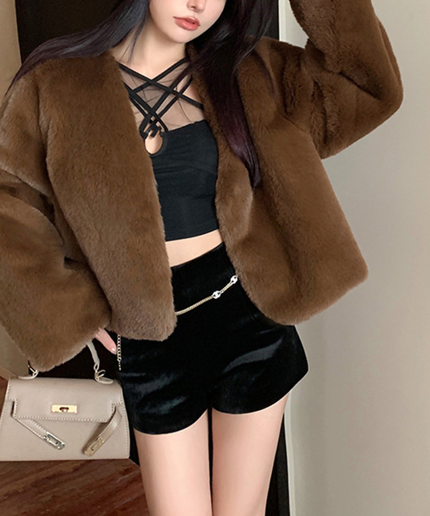 【Jasmine】エコファーショートコート