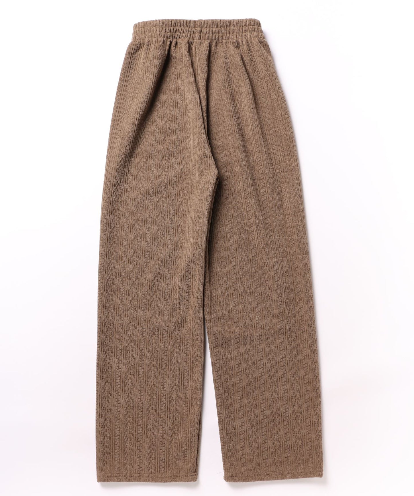 裏起毛 ケーブル柄コーデュロイストレートスウェットパンツ