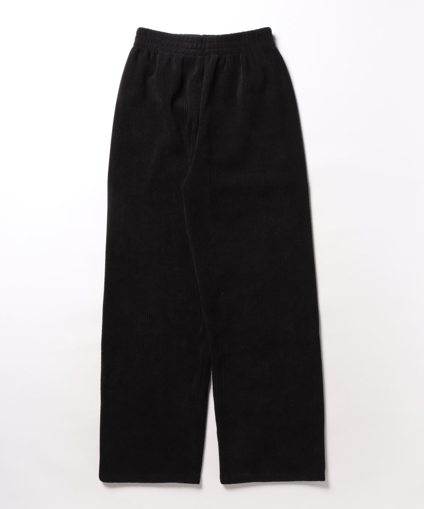 裏起毛 ケーブル柄コーデュロイストレートスウェットパンツ