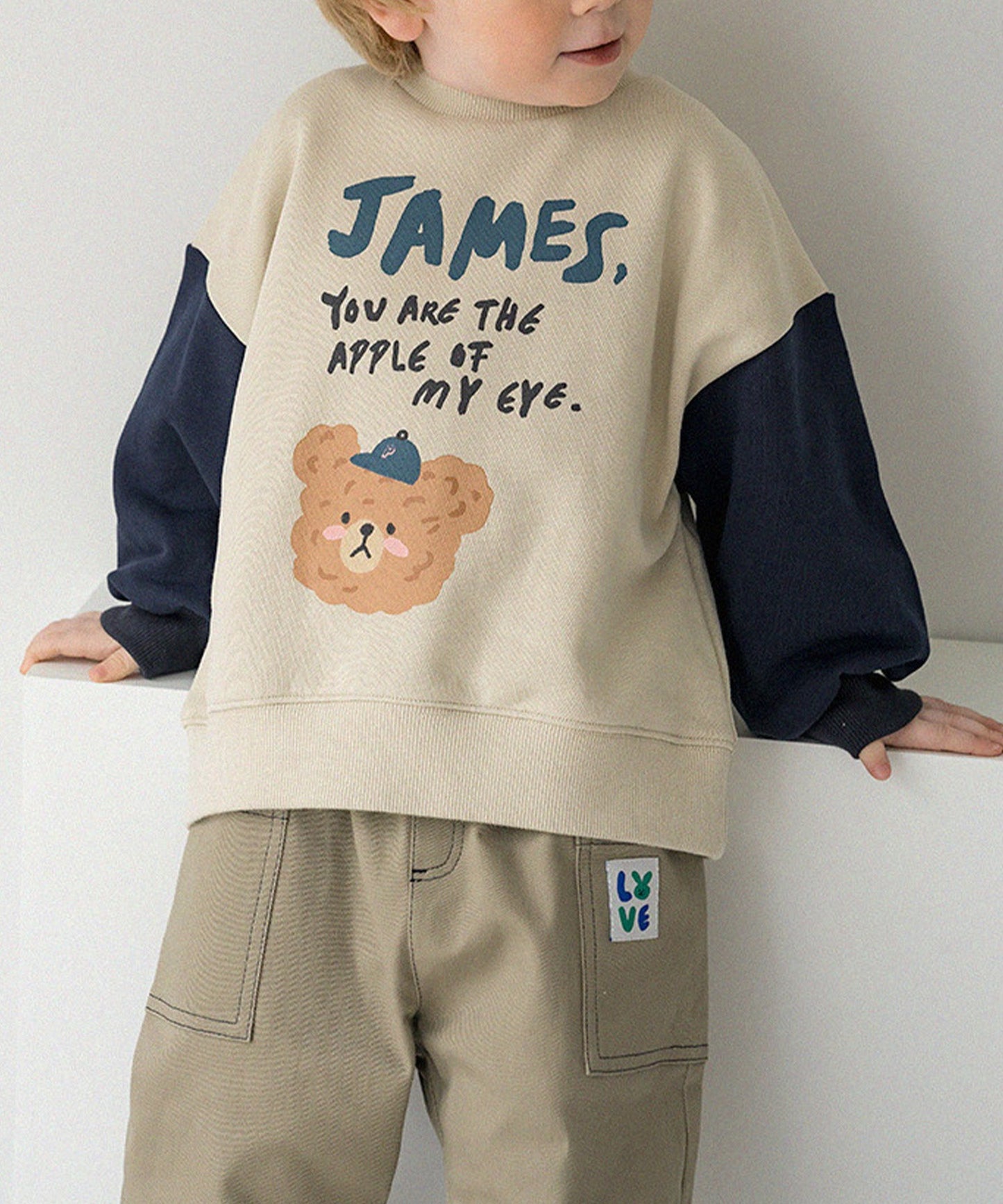 【aimoha-KIDS-】Korean Kids' Clothes Cute Casual Sweatshirt and Pants Set